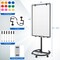 Costway Mobile Whiteboard 40'' x 26'' Height Adjustable Magnetic Dry Erase Board with Stand